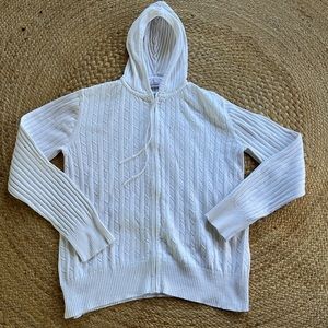 Maternity Cable Sweater Hoodie, Small